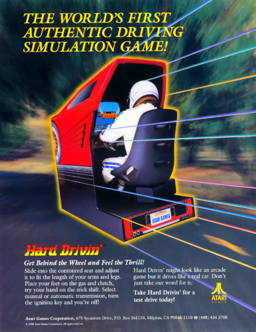 Hard Drivin' (cockpit, rev 7) Game Cover